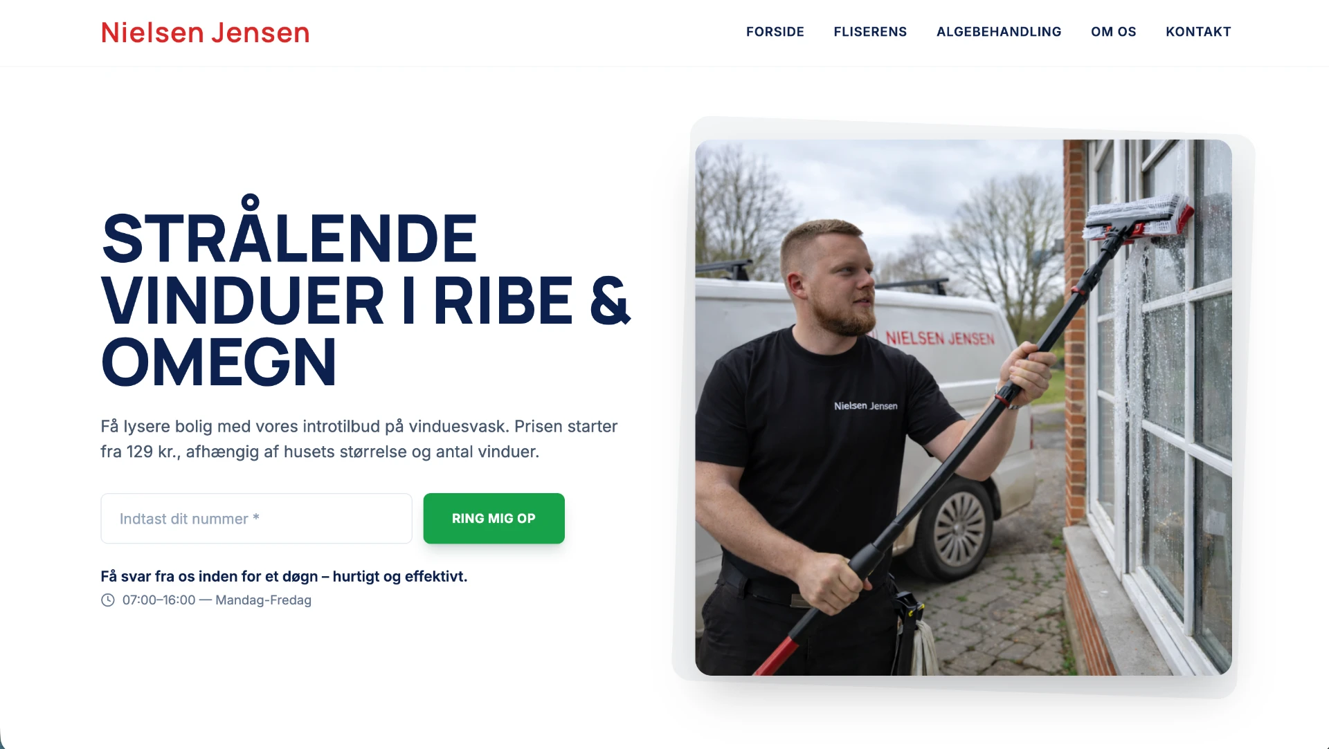 Hjemmeside bygget til Nielsen Jensen